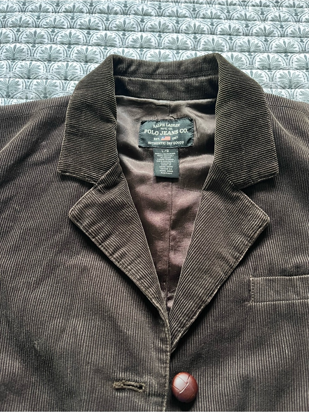 Polo by Ralph Lauren Brown Corduroy Blazer